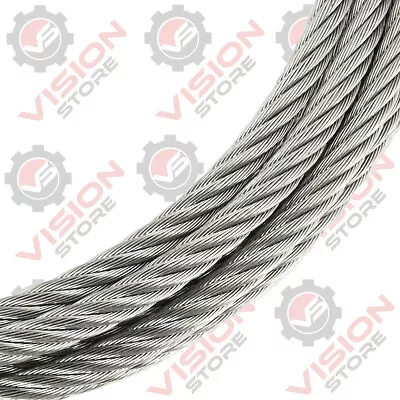 Wire Rope Cable 1mm 1.5mm 2mm 2.5mm 3mm 4mm 5mm 6mm-16mm Steel Metal Galvanised • £187.72