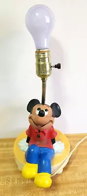 Vintage Mickey Mouse Disneyland Lamp The Dolly Toy Company Disney Works! • $28.25