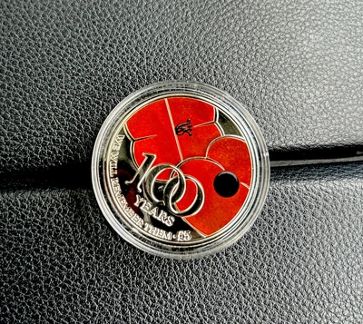 $106 • Buy 2021 £5 $5 Red Poppy 100 Years Coin UNC ANZAC Remembrance 11.11.11 1oz Silver
