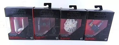 Star Wars The Black Series Titanium Lot Of 4 Ships Millennium Falcon Kylo Poe • $32.29