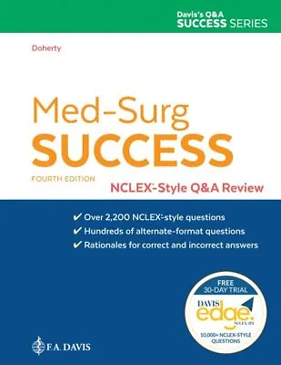 Med-Surg Success : NCLEX-Style Q&A Review Paperback By Doherty Christi D. ... • $54.12