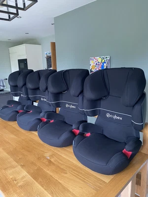 £100 • Buy Cyber Car Seat  4 X Black High Back Booster  2 Isofix, 2 Non Isofix (Group 2 /3)