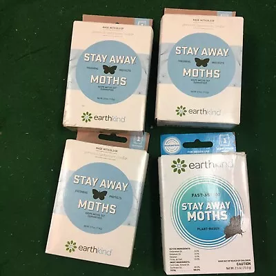 Lot Of 4: Earth Kind Stay Away Moths: Plant Based Moth Prevention. • $15