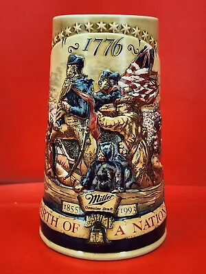 Miller Genuine Draft  Birth Of A Nation  1776 Beer Stein Third In A Series 1993  • $12.88