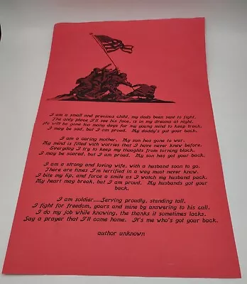 Vintage Memorabilia War Poem. 1960's Small Child. My Dad's Been Sent To Fight • £7.24