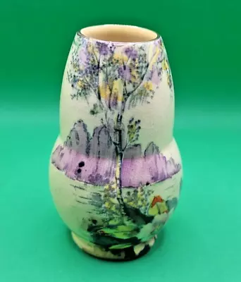 Vintage Royal Winton Grimwades England Mini Floral Vase Pottery Hand Painted • $20