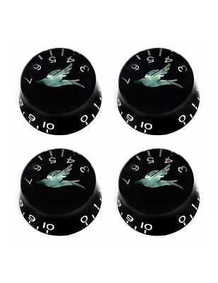 $10.99 • Buy 4PCS Black Guitar Knobs Volume Tone Control Speed Knobs Buttons For LP Guitars