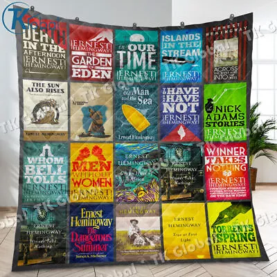 Ernest Hemingway Quilt The Old Man And The Sea Quilt Blanket • $59.95