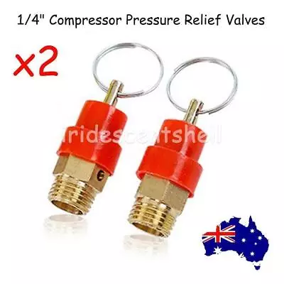 2PACK 1/4  Brass Air Compressor Safety Relief Valve Pressure Release Regulator • $9