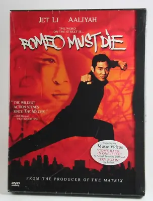 Romeo Must Die DVD BRAND NEW Snapper Case Jet Li Aaliyah DMX Isaiah Washington • $9.88