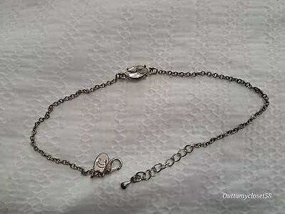 Ankle Bracelet. Charming Charlie Vtg. 11  Silver Tone. Sissy Fem CD Trans • $3.95