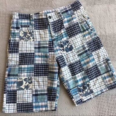 Brand New AE American Eagle Mens Patchwork Madras Shorts BBW Size 30 • $15.90