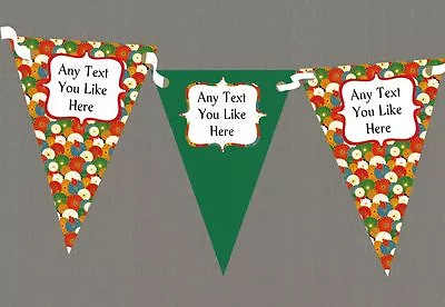 Vintage Retro Floral Personalised Shabby Chic Garden Tea Party Bunting • £6.79