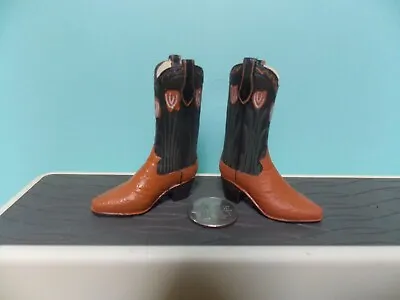 Mini Western Painted Cowboy Boots Shoe Resin Figurines • $7.99