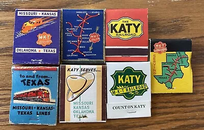 7 Vintage Missouri Kansas Texas MKT Railroad Matchbooks • $32.99