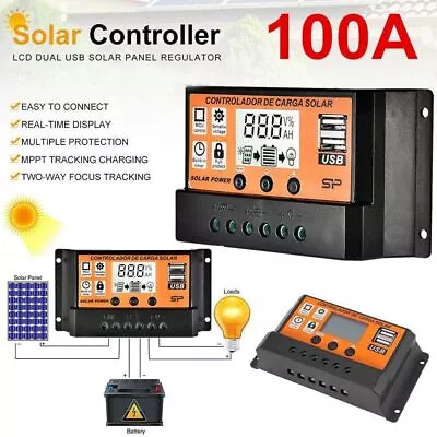 100A MPPT Solar Panel Regulator Charge Controller Auto Focus Tracking 12/24V US • $9.89