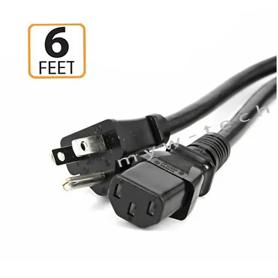 6FT AC Power Cord Cable For Mackie Onyx 800R 820i 1220i 1620i SRM1850 Thump15BST • $9.85