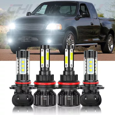 For Ford F150 1999 2000 2001 2002 2003 6000K LED Headlight Fog Light Bulbs Kit • $21.99