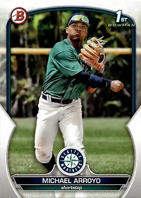 2023 1st Bowman Michael Arroyo BP-63 Rookie Seattle Mariners - Free Shipping • $2