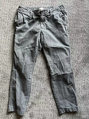 J.CREW Sunwashed Gray Slim Chino Pants Size 4 F3176 Style • $11.05