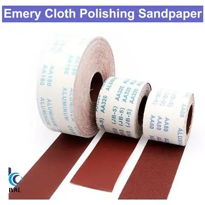 £8.74 • Buy 80-600 Grit Emery Cloth Roll Polishing Sandpaper For Grinding Tools Metalworking