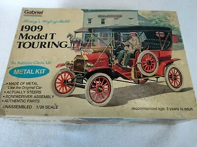 Vintage 1976 Gabriel 1909 Model T Touring Metal Model Car Kit No. 26442 • $48.99