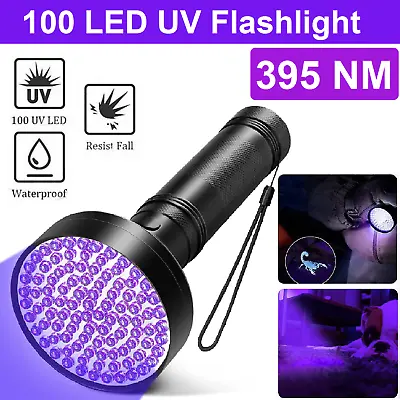 100 LED UV Flashlight Torch Light Ultraviolet Blacklight Inspection Lamp 395 NM • $28.99