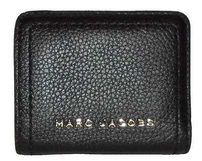 MARC JACOBS  Black Leather Bifold Small Zip Wallet  NWT • $65