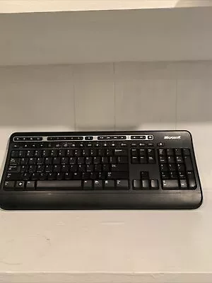 Microsoft 1000 Black Wireless Keyboard Model 1356 - TESTED *NO Receiver • $10