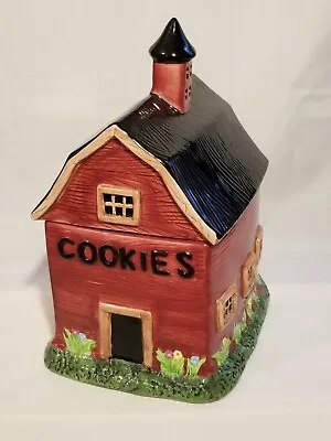 #280 / 23 Sakura China Kimble Red Barn Cookie Jar • $24.99