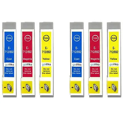 £10.85 • Buy 6 C/M/Y Ink Cartridges For Epson Stylus CX4300, DX4400, DX7000F, DX7450, SX205