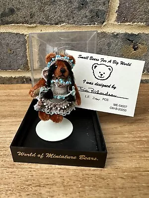 World Of Miniature Bears  Hopi  Mini Bear - By Tina Richardson. Box- Cert • £10