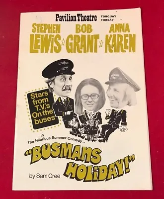 PAVILLION THEATRE PROGRAMME ON THE BUSES BUSMAN's HOLIDAY FULLY SIGNED CAST B • £299.99
