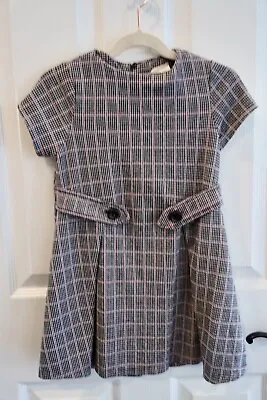 Zara Kids Dress Girls 6 Short Sleeve Plaid • $9.50