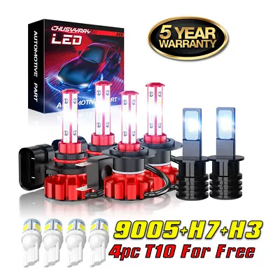 For Mazda Protege5 2002-2003 6x 9005 H7 H3 LED Headlight & Fog Light LED Bulbs • $32.98