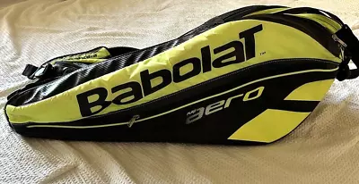 Babolat Pure Aero Tennis 9 Racket Bag Yellow Black Isothermal Bag Racquet Holder • $47.95