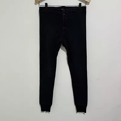 BASSIKE Womens Black Cuffed Pants Size XS Drawstring Organic Cotton Casual  • $49.95