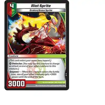 Kaijudo X3 RIOT SPRITE Uncommon #160/160 15VTX (Playset) Vortex DUEL MASTERS • $1.02