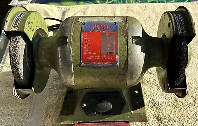 Vintage Mapco 6 Inch 1/2 Hp Bench Grinder Model Bg-6 • $74.95