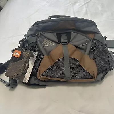 Kelty Jaunt Adjustable Lumbar Waist Shoulder Day Pack Brown Gray Backpack Bag • $25