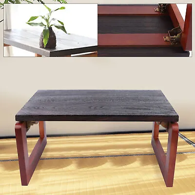 Brown Wooden Folding Coffee Table Low Tea Table Tea Picnic Table Asian Style US • $67.16