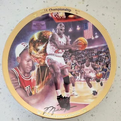 Michael Jordan Plate “1991 Championship” MJ Collection Upper Deck Bradford Exch. • $10