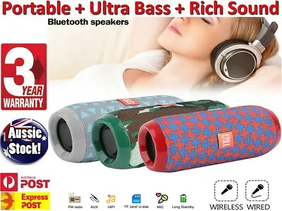 Bluetooth Speaker TG117 Wireless Waterproof Portable | Premium Bass + Warranty • $23.34