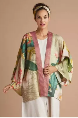 Powder - Delicate Tropics Sage Kimono Jacket - Nwt • £40