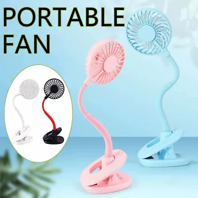 Portable Clip On Fan Usb Mini Fan Baby Stroller Fan Rechargeable Personal Fan AU • $15.69