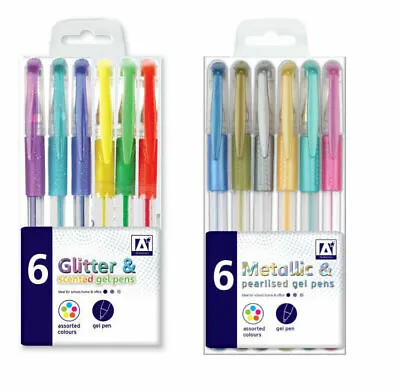 £2.75 • Buy Colour Gel Pens Set Glitter Scented Metallic Ink Ballpoint Craft