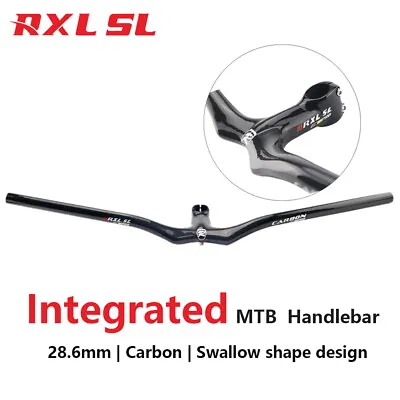 RXL SL 1-1/8 Carbon MTB Integrated Handlebar Swallow Shape Design Riser Bar  • $35.99