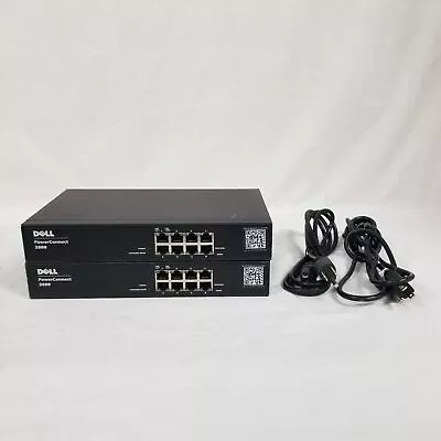 Dell PowerConnect 2808 8-Port Gigabit Ethernet Network Switches (2) POWER-TESTED • $25