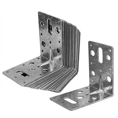 20 PCS Steel L Right Angle Bracket 3⅝ L X 3⅝ H X 2⅜ W Metal Joint Thickness 2... • $43.12