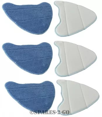 VAX S5C S6S S6 S86-SF-C Steam Cleaner Mop Pads Cleaning Pad Microfibre Cover X 6 • £13.89